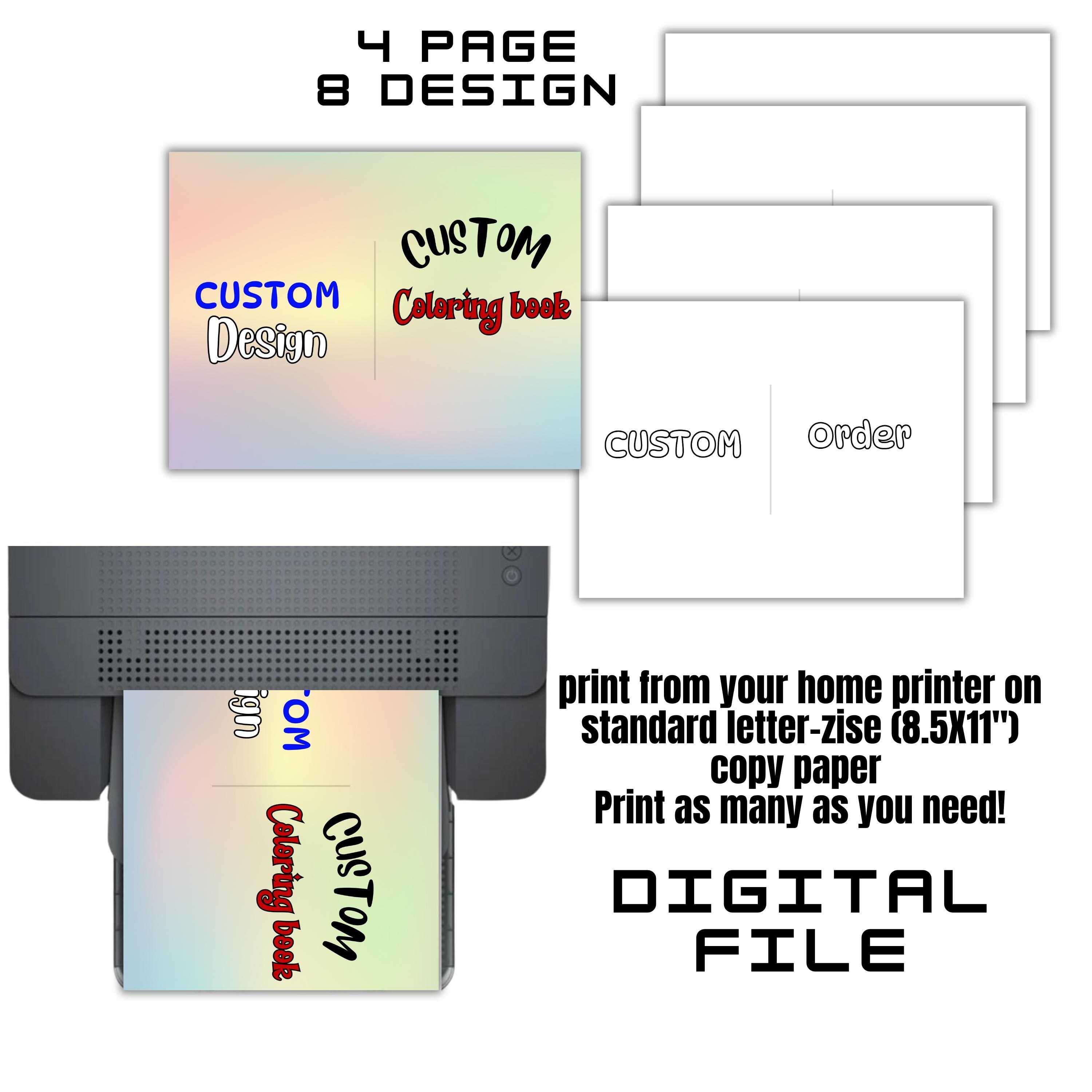 Custom Mini Coloring Book, Personalized Party Favors (digital Printable ...