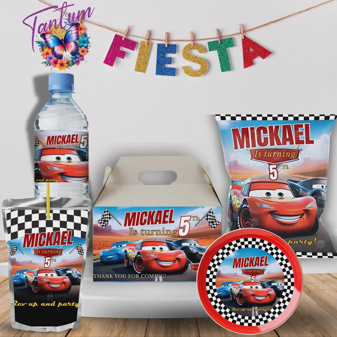 Cars Party Sticker Editable Cars Birthday Party Pack, Labels (digital File) C12 - Etsy