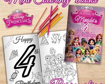 Editable Disney Princess Coloring Book, Party Favor (Digital File) P31