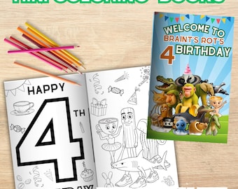 Bearbeitbares Brainrot Geburtstags-Malbuch, italienische Gastgeschenke (Digital Printable) B56
