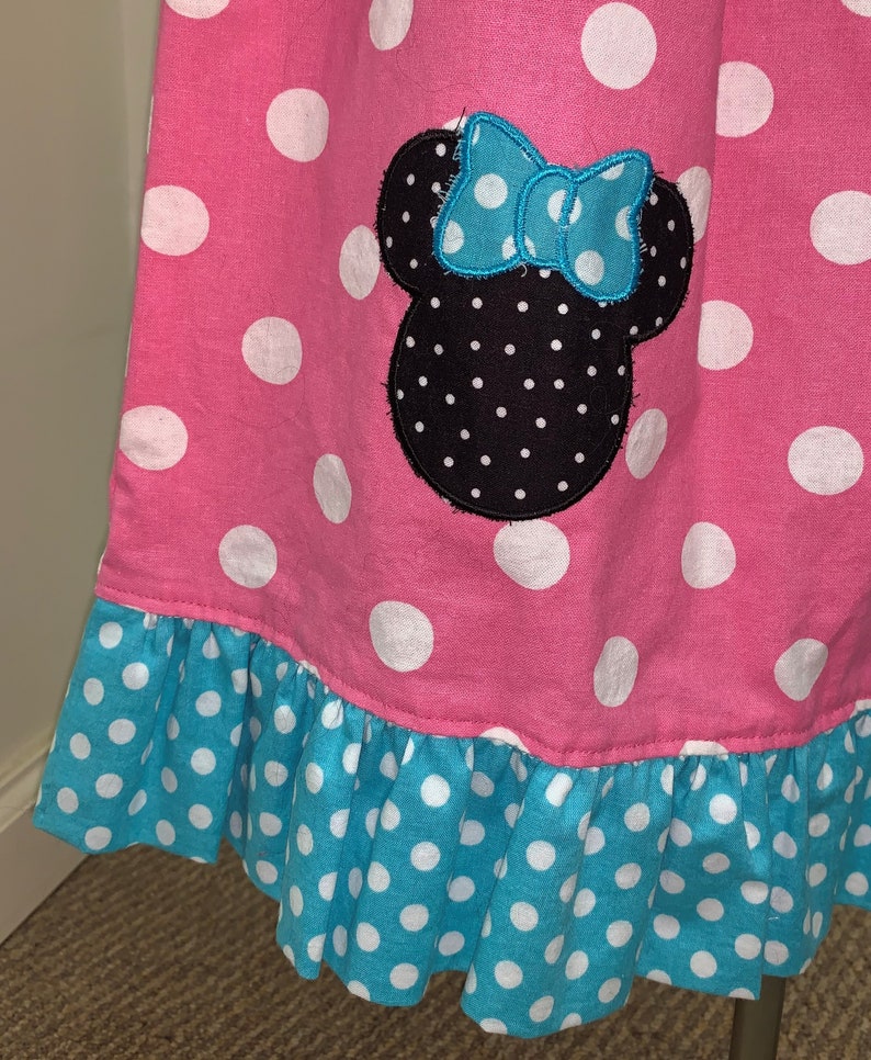 Pink Minnie Mouse inspired sun dress
