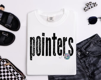 Pointers Typography DTF, Pointers Spirit Mascot DTF, Pointers DTF