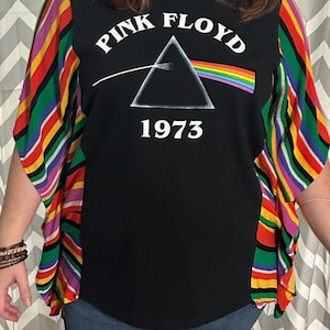 Camisa exclusiva do Pink Floyd reconstruída