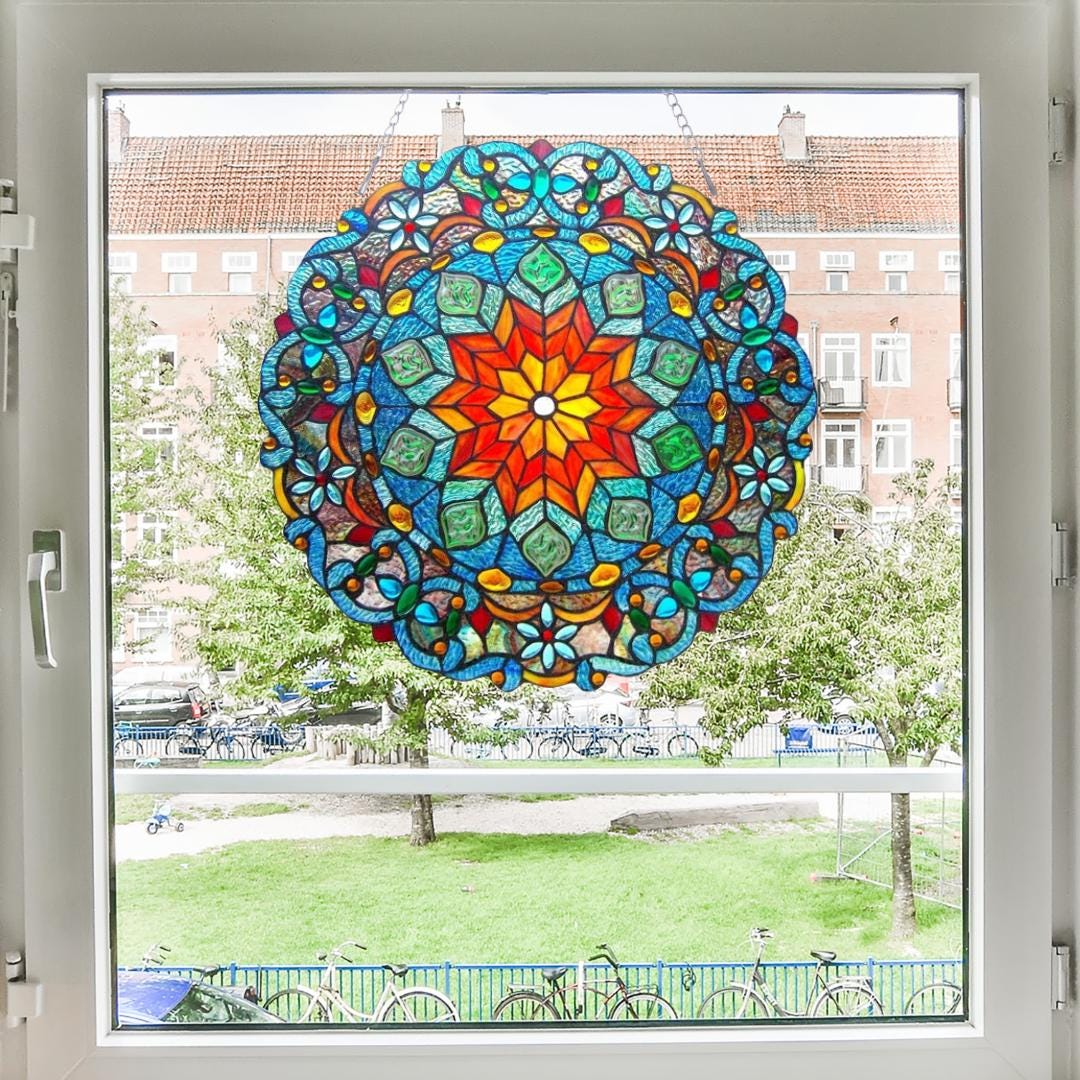 Stained Glass 21 X 21 - Etsy