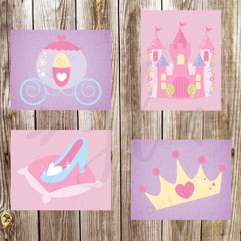 Princess GL000020  Instant Download  Set of 4  Nursery image 1