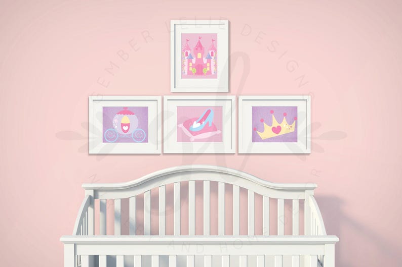 Princess GL000020  Instant Download  Set of 4  Nursery image 0