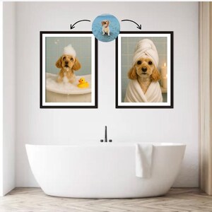 Retrato de cachorro personalizado a partir de foto – Ilustração digital de animal de estimação, estilo realista e divertido, download de arte de cachorro personalizada, presente para amantes de cães