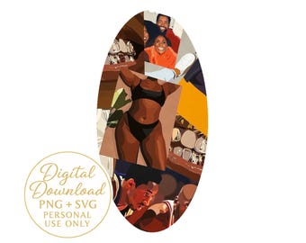 Dexcom G6 – Black Culture Overpatch Collage Sticker | PNG + SVG | DIY | Digital Download