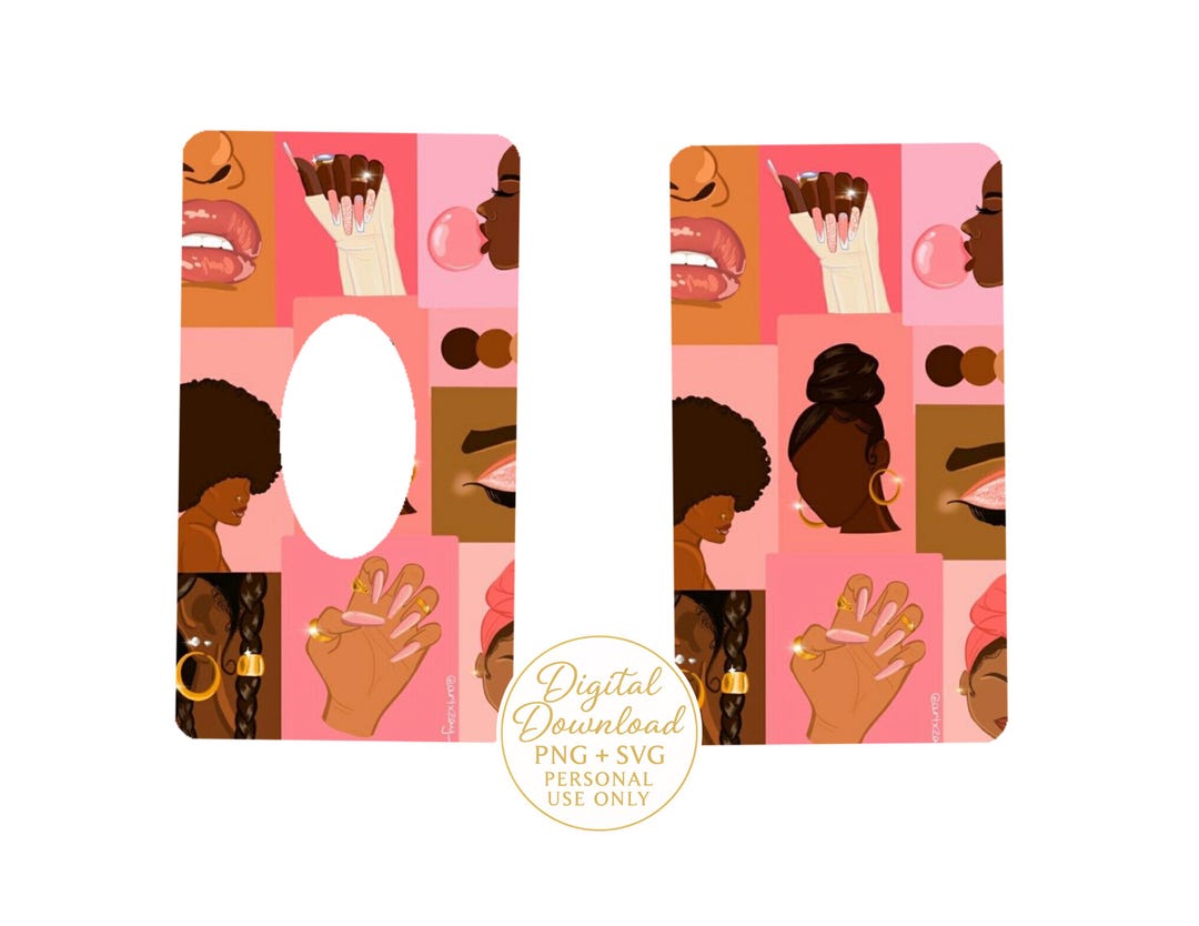 G6/ Black Woman Adhesive Pink Overpatch Sticker Set/ Dexcom G6 Stickers ...