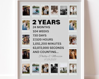 Custom Photo Collage, 2nd Anniversary Gift (Digital File)
