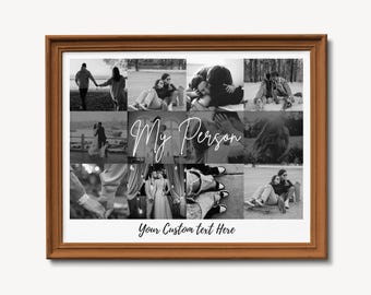 Personalized My Person Photo Collage Print, Anniversary Gift (Digital File)
