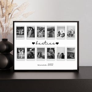 Custom Photo Collage Gift for Best Friend Template, Personalised Best Friend Definition Print, Special Gift for Best Friend, Canva Template