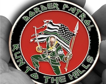 CBP Border Patrol Agent Honor First Zombie Challenge Coin BORTAC thin green line