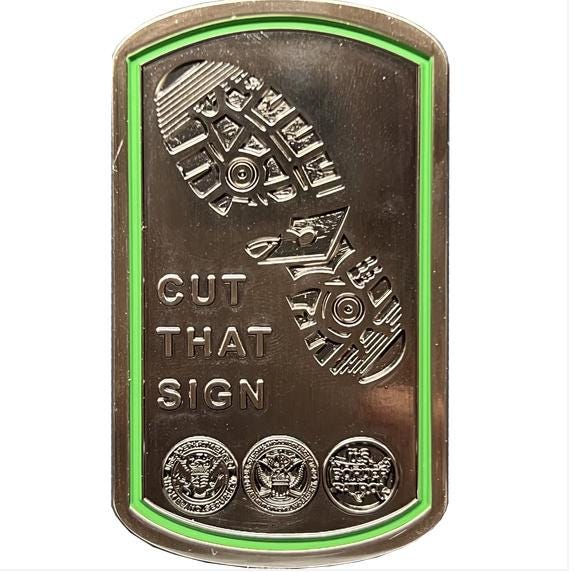 Cut That Sign Border Patrol Agent Challenge Coin - BPA CBP - Honor ...