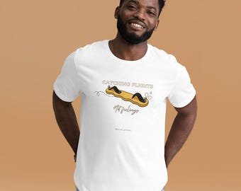 Fangen Kämpfe nicht Gefühle T-Shirt | Pilates-inspiriertes T-Shirt | Unisex Vintage Passform | Flugzeug Bordwand Dekor