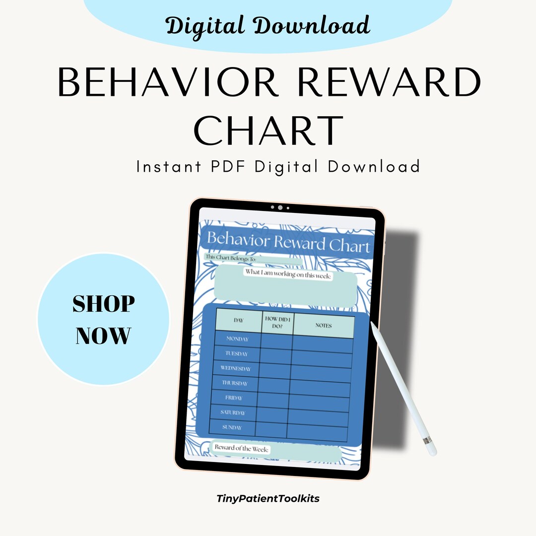 Toddler Behavior Reward Chart: Editable Positive Reinforcement (digital ...