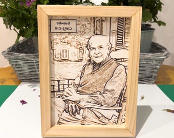 Gifts for father, Printing photo on wood, Gifts for husband, Gifts for grandpa, Wedding engagement gifts, Housewarming, Custom family gifts