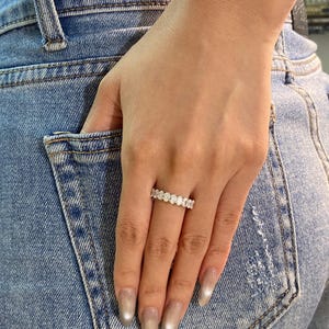 3.1 Carat Lab Grown Oval Full Eternity Band, Oval Eternity Lab Grown Diamond Band, Lab Diamond Wedding Band,