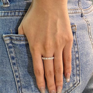 2.5 Carat Emerald Cut Lab Grown Diamond Eternity Ring / Emerald Cut Eternity Band / Lab Diamonds Wedding Band