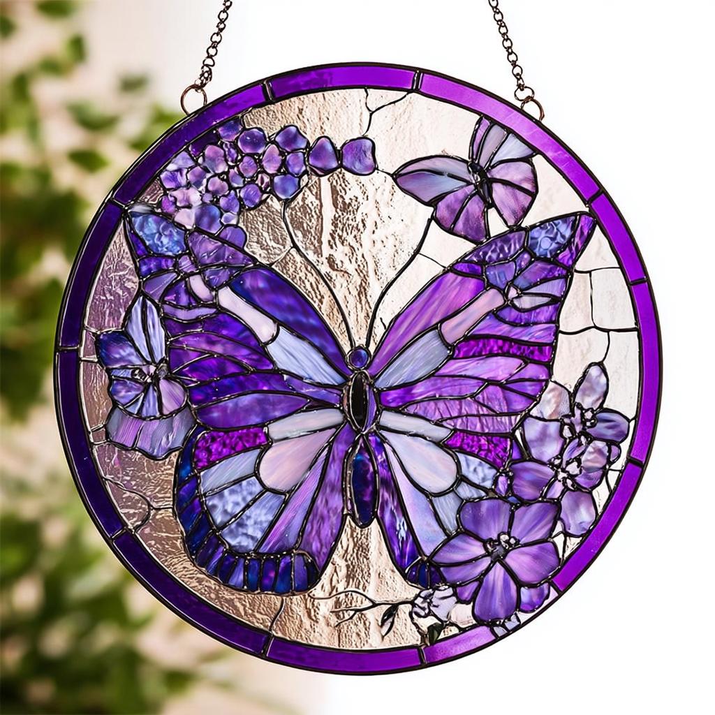 Purple Glass Butterfly - Etsy