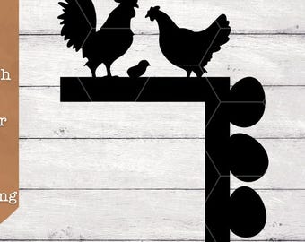 chicken, farmhouse door corner, light switch corner SVG/PNG