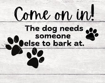Dog barking - door sign SVG/PNG