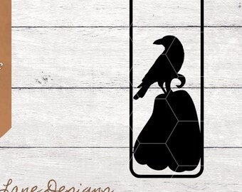Pumpkin & Crow Halloween Candle SVG File: Dollar Store Pillar Candle Design