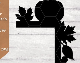 pumpkin, fall door corner, light switch corner SVG/PNG