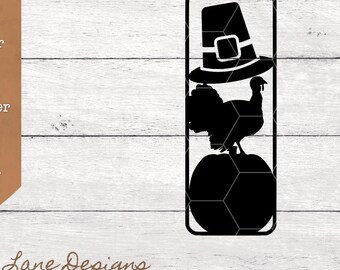 Thanksgiving Candle SVG: Pilgrim, Turkey, Pumpkin (Dollar Store Pillar Candles)