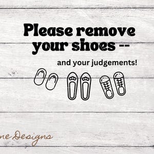 Zieh deine Schuhe aus - lustiges Türschild SVG / PNG