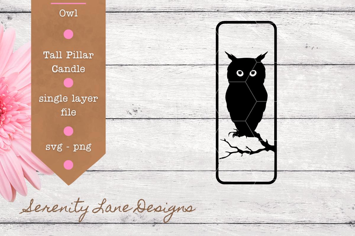 Owl Halloween Candle SVG File: Dollar Store Pillar (SVG/PNG)