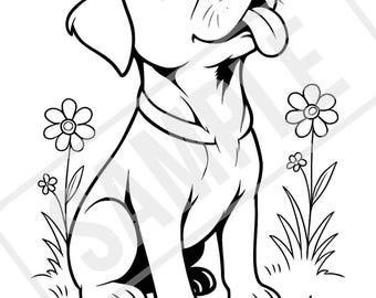 Coloring with Lyra | Lab Puppy Coloring Book for Kids | Printable Dog Coloring Pages | Digital Download Activity Book