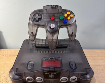Nintendo 64 N64 Console Display Stand w/ Floating Controller Mount - Gamer Gift