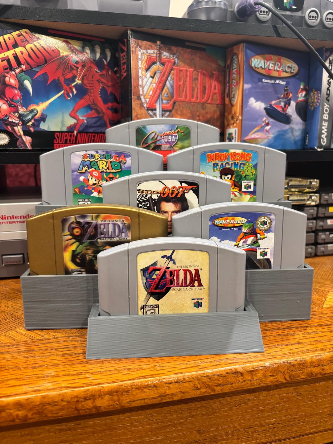 N64 Nintendo 64 Game Stand, Modular Retro Gaming Display Rack Game ...
