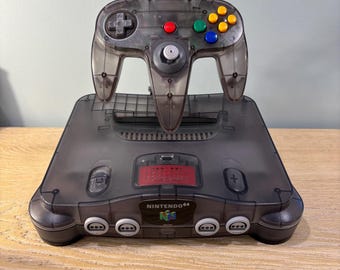Nintendo 64 N64 Console Display Stand w/ Floating Controller Mount - Gamer Gift