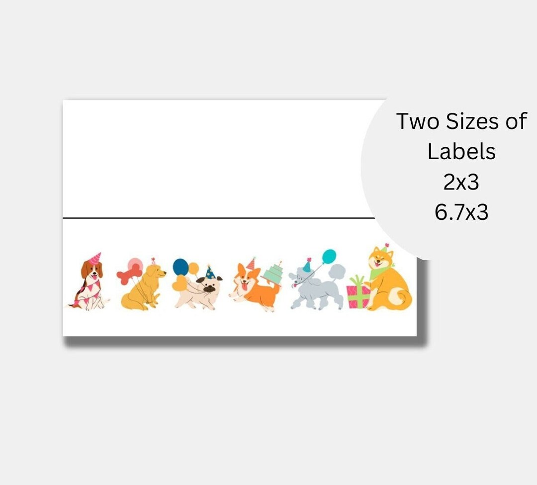 Printable Dog Birthday, Dog Treats Bag Toppers, Doggy Treat Bag Topper ...