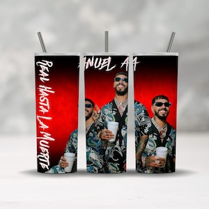 Diseño de Termo de 20oz Anuel AA | Diseño Urbano Latino | Merch para Fans de Anuel
