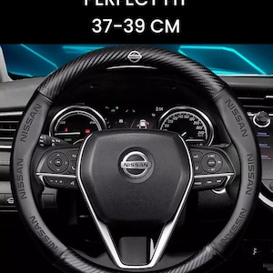 Nissan Steering Wheel Cover, Nissan Leather Wheel Cover, Nissan Eco Leather Cover, Nissan Carbon Steering Cover