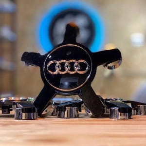 135 mm Audi Wheel Center Caps, Black Audi Wheel Center Caps, Audi Wheel Caps, Audi Center Caps, Audi Center Caps Set
