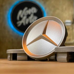 Silver Mercedes Wheel Center Caps, Mercedes Wheel Center Caps, Silver Mercedes Wheel Caps, 65mm Mercedes Wheel Caps