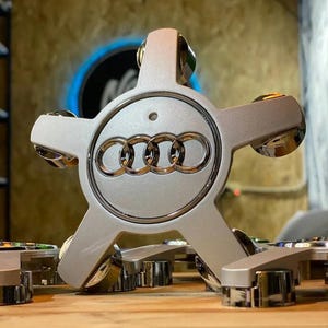 Silberne Audi Radkappen, 135 mm Audi Radkappen, Audi Radkappen, Audi Center Caps, Silber Audi Center Caps Set