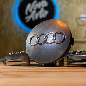 Audi Grey Wheel Center Caps, Audi Wheel Center Caps, Audi Wheel Caps, Audi Center Caps, Audi Wheel Caps Set