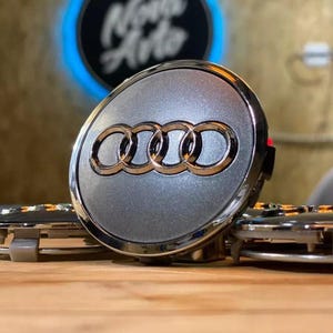 Audi Grey Wheel Center Caps, 61 mm Audi Wheel Center Caps, Audi Wheel Caps, Audi Center Caps, Audi Wheel Center Caps set 4