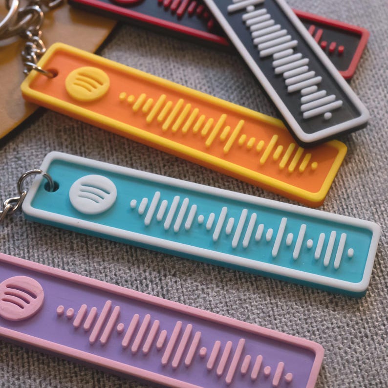 Custom Spotify Code Keyring | Personalized Song, Album, Playlist | Made in the UK image 1