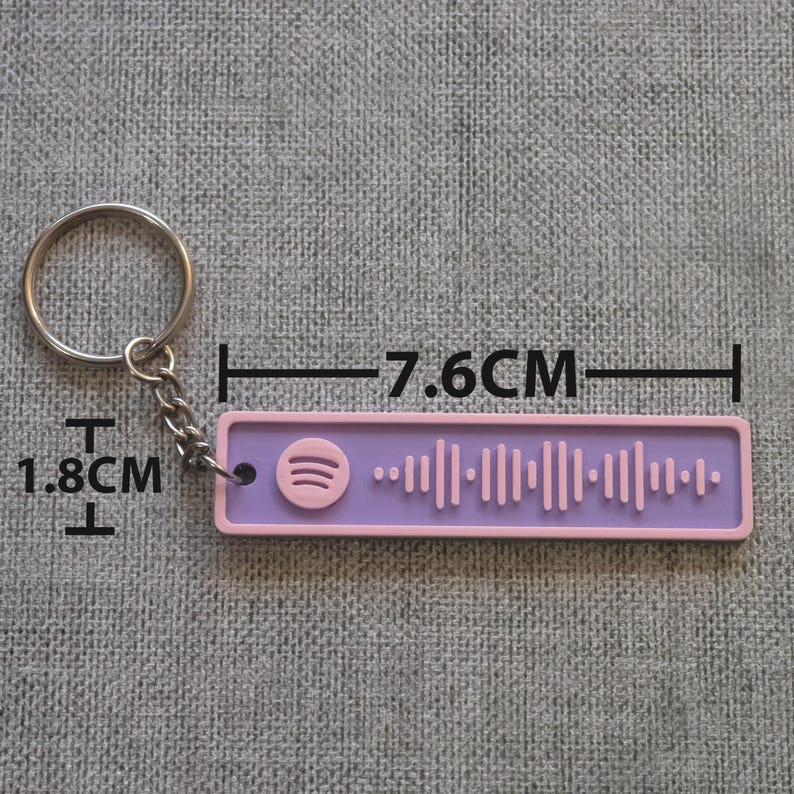 Custom Spotify Code Keyring | Personalized Song, Album, Playlist | Made in the UK image 2