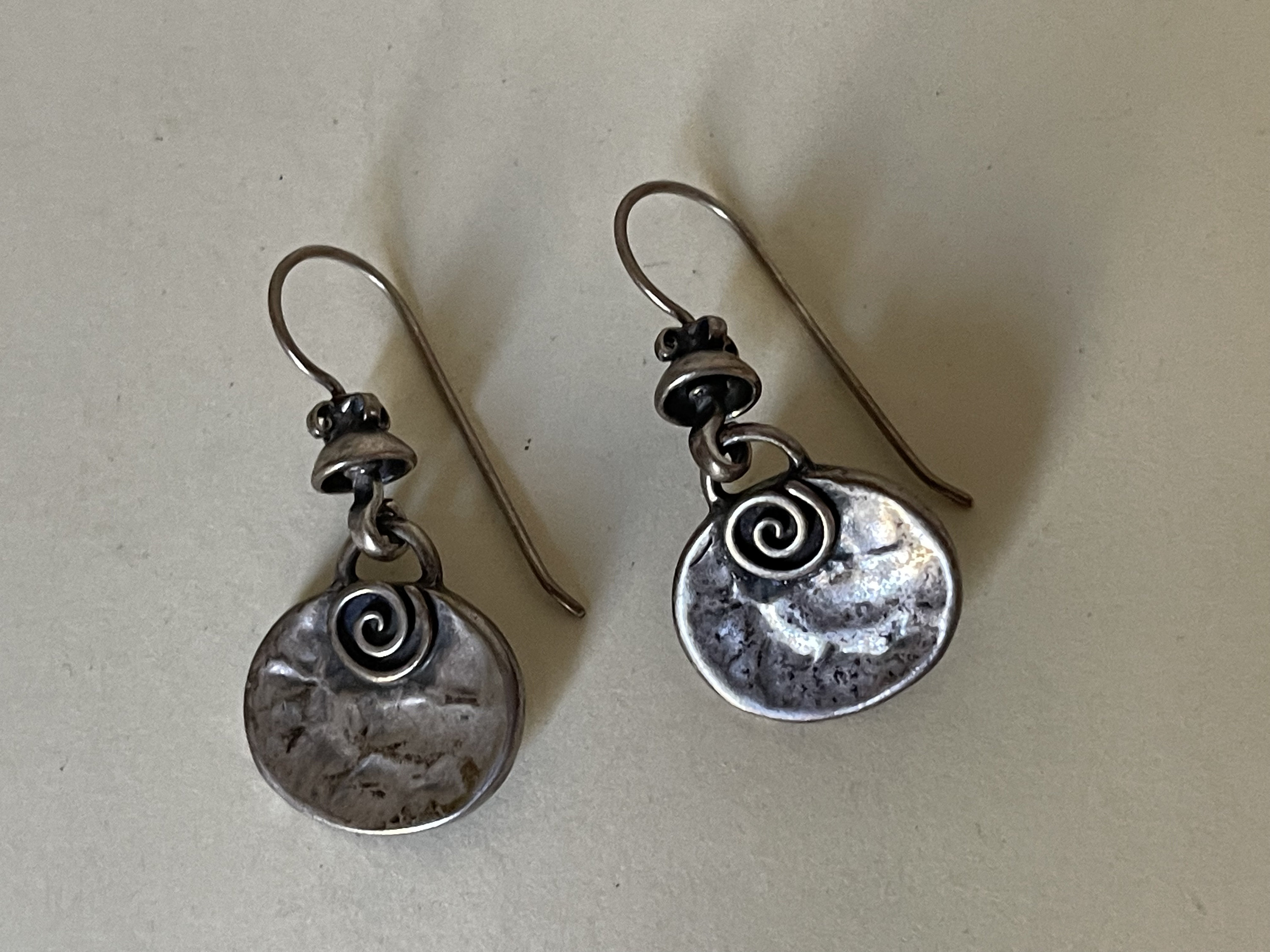 Silpada Hammered Silver 925 Earrings French Wires. Handmade Etsy
