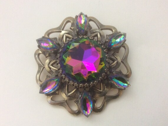 Schiaparelli heliotrope watermelon brooch