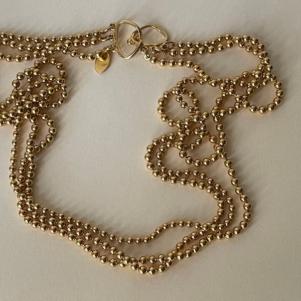 Triple Chain Necklace Etsy