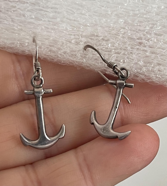 Sterling silver 925 anchor earrings