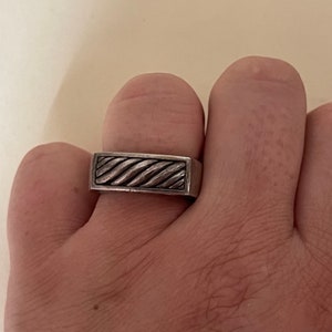 Brighton Raised Fluted Scroll dome band ring size 8 3/4